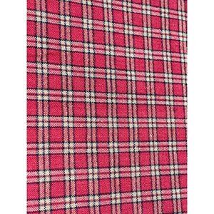 Red Plaid Cotton Fabric 1/2 Yard 45" Wide Quilting Sewing